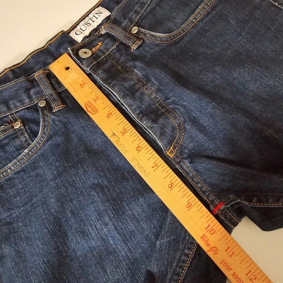 Gustin Jeans Mens 33 (Fits 29x27)‎ Blue Straight Raw Selvedge Denim Minimalist - Picture 13 of 16